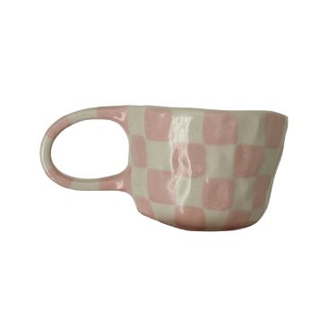 Cheeky Checker Mug | PINK
